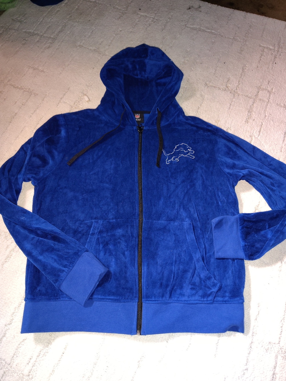 NFL Women's Royal Blue Velour Full-Zip Hoodie